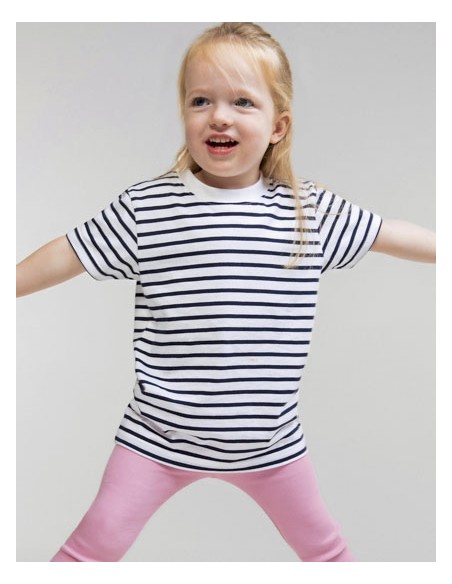 LAR-LW027-Short Sleeved Stripe T Shirt 2